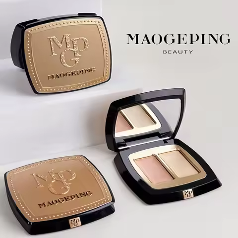 Maogeping Beauty Professional Double Color Concealer Palette High Coverage Moisturizing Concealer Ma