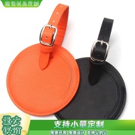 luggage tag High Quality Round Luggage Tag Suitcase Boarding Pass Hidden Leather Tag Tag Gift Custom