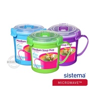 Sistema Microwave Medium Soup Mug (1 Unit) Phthalate and BPA Free | Plastic Food Storage Container |