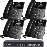 XBLUE QB2 System Bundle with 4 IP5g IP Phones Including Auto Attendant, Voicemail, Cell &amp; Remote Phone Extensions &amp; Call Recording