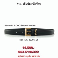 YSL Saint Laurent Belt Thin Leather Model 554465 (2 CM.) 1