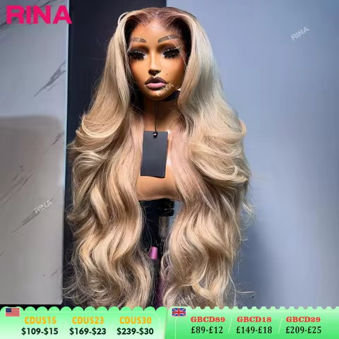 Dark Root Blonde 13x6 13x4 Hd Lace Frontal Wig Human Hair Ombre Colored Ombre Blonde Human Hair Wigs