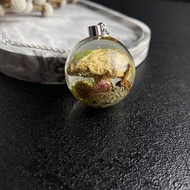 Mushroom pendant, mushroom necklace, terrarium pendant, terrarium necklace