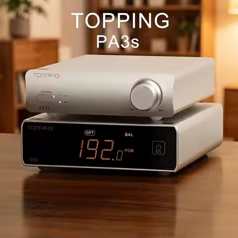TOPPING PA3S Power Amplifier 80W X 2 Ch 65W X 2 Ch 2xMA12070 Fully Balanced Class D Stereo Amplifier