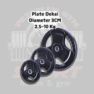 Plate Weight Rubber Dumbbell Barbell Weight Plate Diameter 3CM DEKAI 1.25 kg - 10Kg