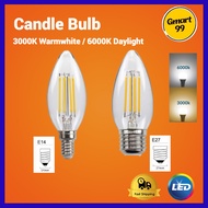 E14 E27 C35 Candle Bulb 4W Led Bulb 3000K Warmwhite 6000K Daylight