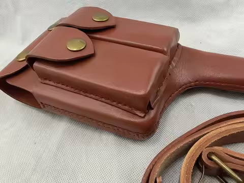 WW2 GERMAN MAUSER C96 GUN genuine LEATHER HOLSTER BROOMHANDLE WITH STRAP