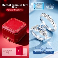 East Beauty | Couples Ring 2 Carat Moissanite Sterling Silver 999