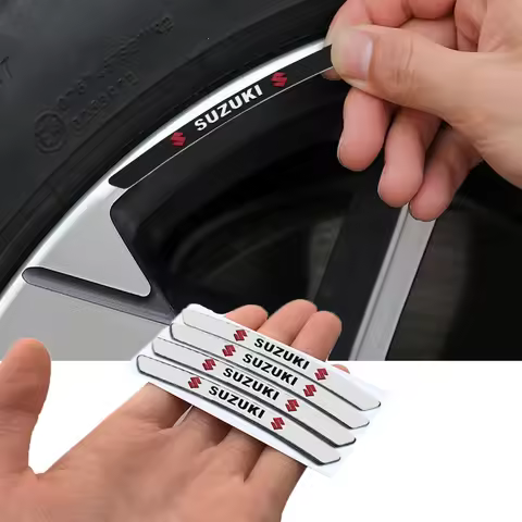 4Pc/set Aluminum Auto Racing Car Wheel Hub Sticker Rim Decal Badge For Suzuki Grand Jimny Vitara Sx4