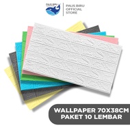//BEST PRODUCT\\ Paus Biru - Paket 10 PCS Wallpaper Dingding 3D Foam