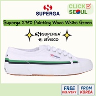 Superga 2750 Painting Wave White Green