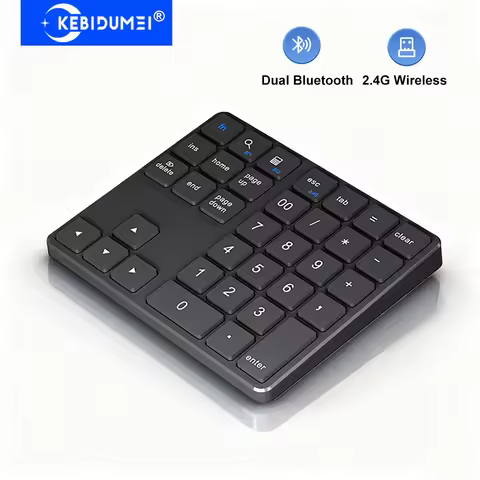 Dual-Mode Numeric Keypad Dual Bluetooth 2.4G Wireless Keyboard K35 Digital Keyboard 300mAh Rechargea
