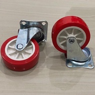 MERAH PRICE 1PCS / 3" inch (HH) RED nylon wheels RED 3" inch RED nylon wheels 3" live nylon wheels s