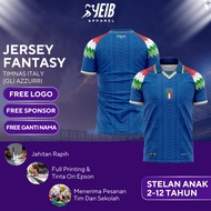 KIDS FOOTBALL JERSEY FANTASY JERSEY ITALY NATIONAL TEAM (GLI AZZURRI) | FULL PRINTING JERSEY | CAN B