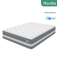 Novilla kasur spons busa dipan divan spring bed tebal 27cm empuk sleep lantai matras anti lembab ukuran 120x200 kecil untuk 1 orang tempat tidur in a box