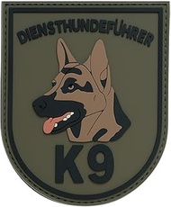 Service Dog Guide K9 Rubber Patch in the Dimensions 7.2 cm x 9.0 cm - As a Badge for Police and Germ
