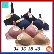 Women's BRA Size 34-40 Thin Foam Without Wire D-777Kit 2 BRA Fashion Lace Flower Teli Women's Jumbo 