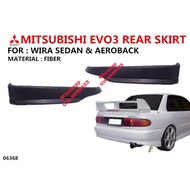 Evo3 Evo 3 E3 Rear Skirt Skiritng Lip Belakang Skirt Bumper Set For Proton Wira Sedan // Aeroback Fi