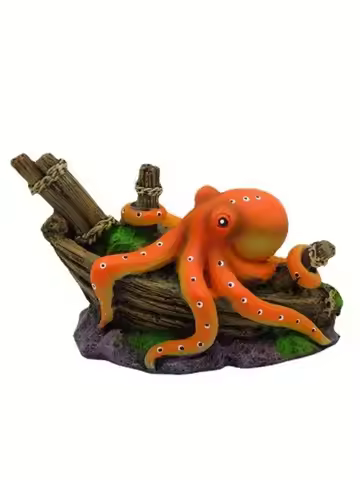Micro Landscape Ornaments Mini Resin Octopus Aquatic Aquarium Background 3D Craft Aquariums Fish Tan