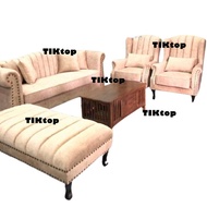 🔥PROMOSI🔥Sofa Baldu Sofa Set 3 Seater Sofa + 2 Kerusi Baldu + 1 Bangku