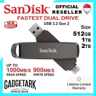 SanDisk Extreme PRO Dual Drive 512GB | 1TB I 2TB USB-A + Type-C Flash Drive Thumb Drive Pen Drive
