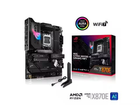 ASUS ROG STRIX X870E-E GAMING WIFI AMD AM5 X870 ATX motherboard 18+2+2 power stages, Dynamic OC Swit