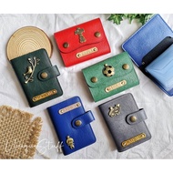 Button Card Case Gold Bar Casing Card Holder Free Name with 1 Charm