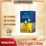 GNC Official Store 97% High Purity Fish Oil 60softgels Omega3 Support heart brain skin eye