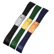 20mm Watch Band Suitable For Rolex Dytona Black Green Blue Water Ghost Yacht Silicone Watch Strap Explorer Konba Rubber Watch Straps