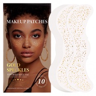 YL Glitter Freckles, Face Temporary Stickers - 10 PCS Gold Sparkle Freckles for Girls , Glow Up Make