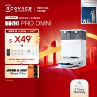 [BEST VALUE] ECOVACS DEEBOT T50 PRO OMNI ROBOT VACUUM | 15,000 PA | AIVI 3D 3.0 | ZEROTANGLE™ 2.0 | 