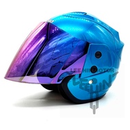 [ Percuma Rainbow  Tajam Visor ] YH Pro Racing KHI Cutting Design Motorcycle Helmet Topi Dewasa ( Cy