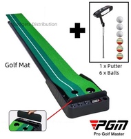 PGM w/ Auto Ball Return 3M Indoor Golf Putt Putter Putting Trainer Training Practice Grass Mat 1472.