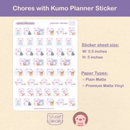 Chores with Kumo | StudioChaichai | Cute Deco Planner Journal Sticker Sheet