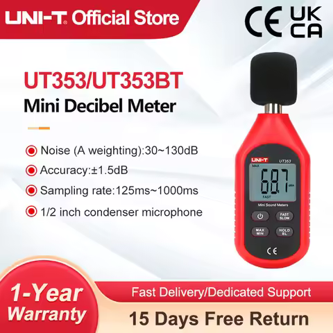 UNI-T Noise Meter UT353 UT353BT Sound Level Meter 30~130 dB Meter Decibel Meter Sound Detector Digit