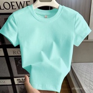 Counter Goods 100% Cotton 240G Genuine Shoulder Short Sleeve t-Shirt Women Mambo Style Mint Green Su
