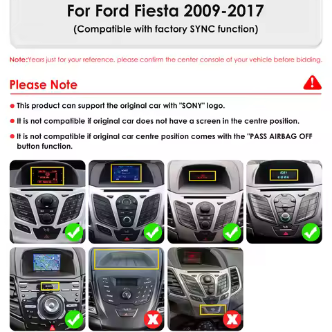 Hizpo 9.7‘ 360Camera Car Intelligent Systems Android Car Radio For Ford Fiesta 2009-2016 Multimedia 