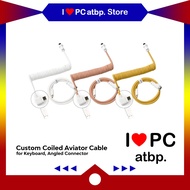Keychron Custom Coiled Aviator Cable for Keyboard, Angled Connector