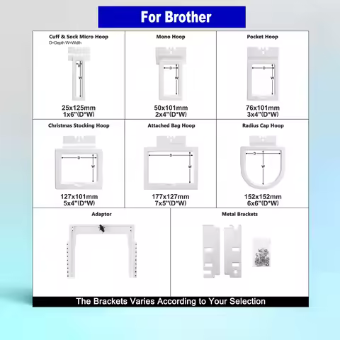 6in1 magnetic embroidery frame kit for Brother VR PRS100 PR1X PR620 PR650 PR655 PR670E PR680W PR1000