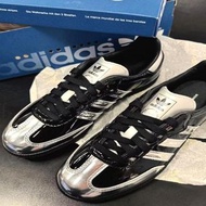 全新 atmos x adidas Originals Samba Tuxmba 黑銀色 男女同款板鞋