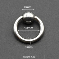 1Pc Weights for Stretched Ears 00G Large Sizes Stainless Steel Captive Spring Bead Ring for Nose Sep