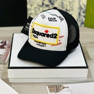 DSQUARED2 Men's and Women's Fashion Button Buckle Baseball Cap, Dsquared2 cool khaki mesh hat MU159