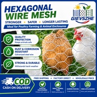 5/8" Hole Hexagonal Chicken Wire Mesh Roll, Hot Dipped Galvanized, Poultry Cage, Bird Rabbit Fencing