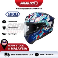 SHOEI X-FIFTEEN Marquez Barcelona TC10 Helmet Original Motor Visor Topi Keledar Full Face Original Superbike X-15 X15