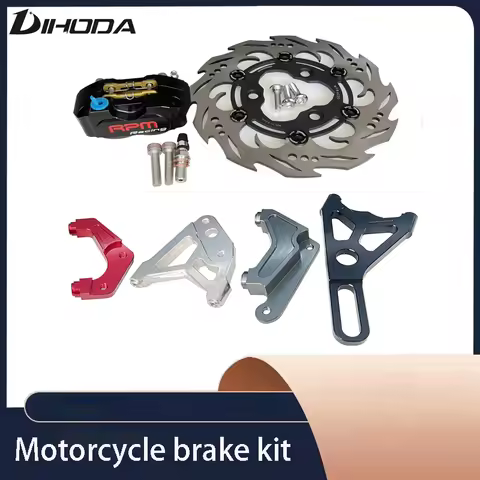 Universal 3 Hole 70mm Disk Disc RPM Brake 82mm Caliper Rotor Set 4 piston Radial mounting for Yamaha