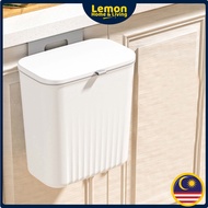 🍋 9L Wall Mounted Dustbin with Cover Bin Trash Dustbin with Cover Tong Sampah Dapur Side Dustbin Han