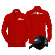 FREE HAT - POLO Long Shirt DB JnT-Express Unisex Men Women Clothes JNT Polo Shirt