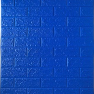 Wallpaper 3D Foam Brick Bata Biru Tua