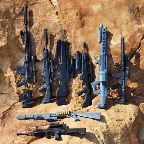 1/6 AK74 HK416 Assault Rifle MSR Sniper Rifle MG62 Machine Gun M1 Shotgun SL8 FN SCAR ARX160 Plastic