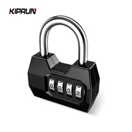 KIPRUN Combination Lock, 4 Digit Padlock, Waterproof Gate Lock for School, Employee, Gym & Sports Lo